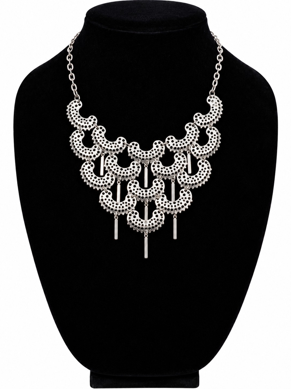 VINTAGE 1973 SARAH COVENTRY CHARISMA FILIGREE BIB NECKLACE